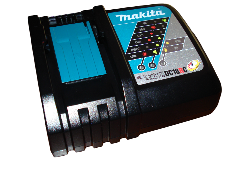 Cargador rápido Makita DC18RE para baterías de 12V y