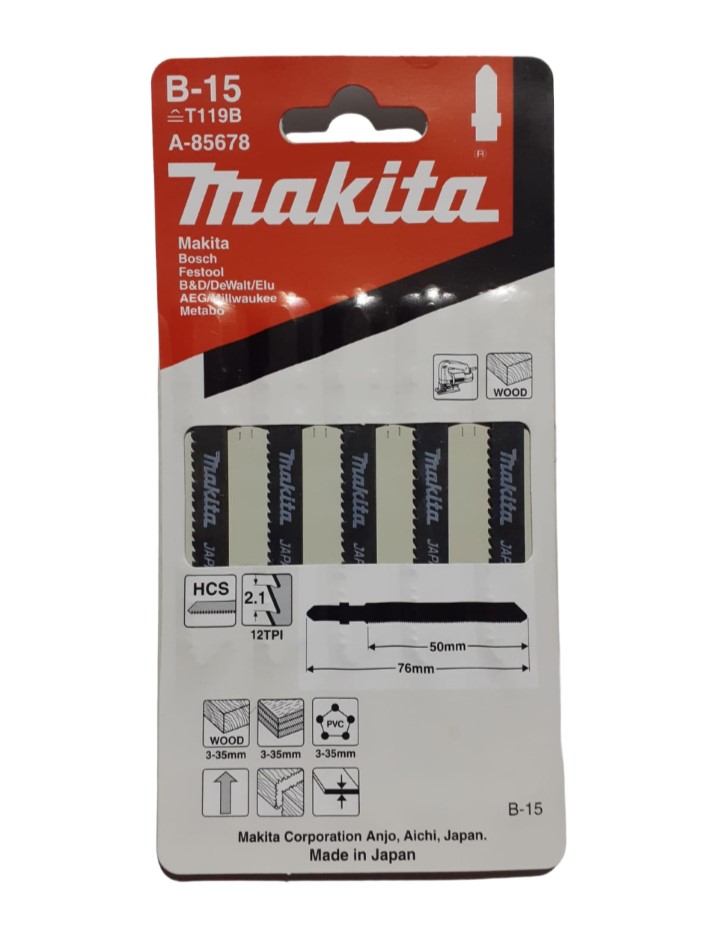 Makita A-85640 hojas sierra de calar madera B-12 80mm » Pro Ferretería