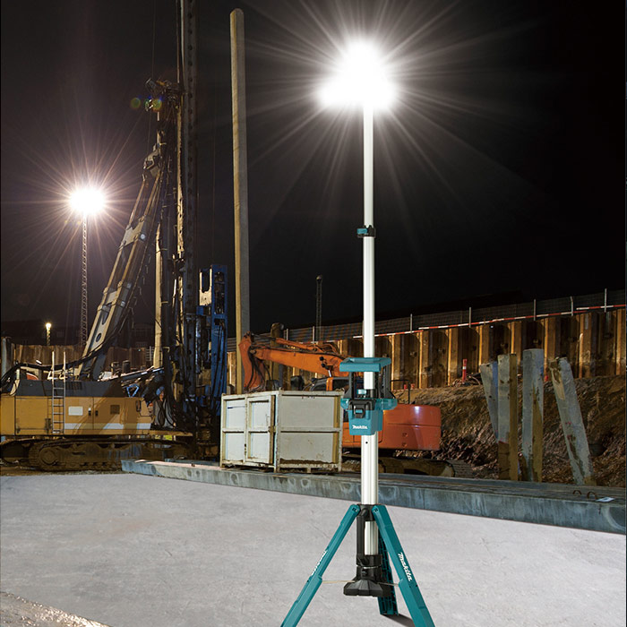 Torre trípode lámpara de luz iluminación led de trabajo a Batería 18V Makita DML814 (no incluye batería ni cargador) - Imagen 16