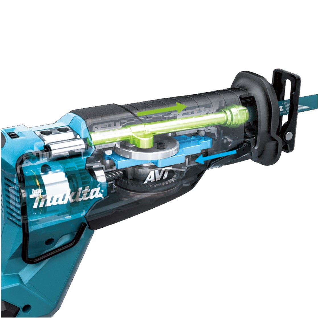 Sierra Sable Reciproca a Batería 40V Makita JR002GZ con AVT (no incluye batería ni cargador) - Imagen 2