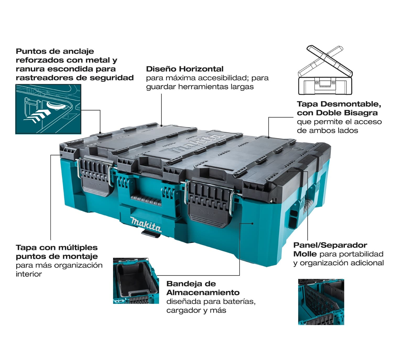 Caja de Herramienta Grande MAKTRAK Makita T-90015 - Imagen 3
